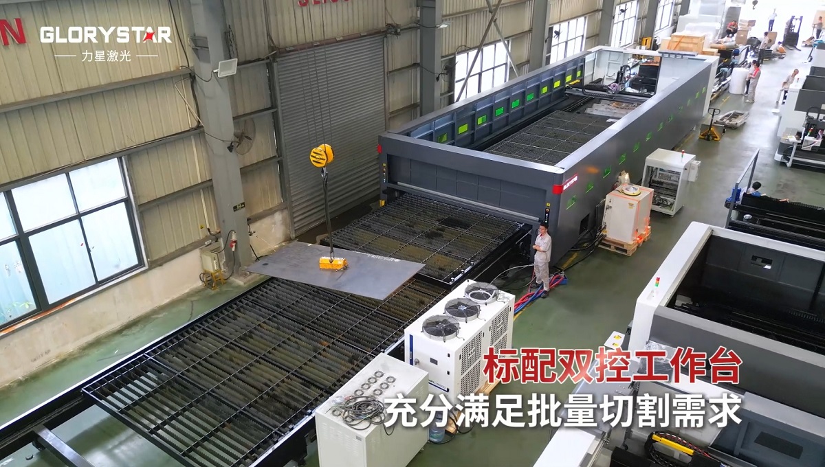12米長的大幅面單平臺30KW激光切割機，為批量切割而生